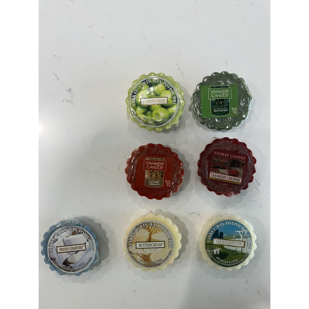 Yankee Candle Wax Potpourri Tarts Melts Lot of 7 Variety Scents New Sealed Fall